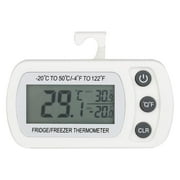 Matte White Digital Wireless Fridge and Freezer Thermometer for Home and Restaurants with Alarm and High/Low Temperature Records
